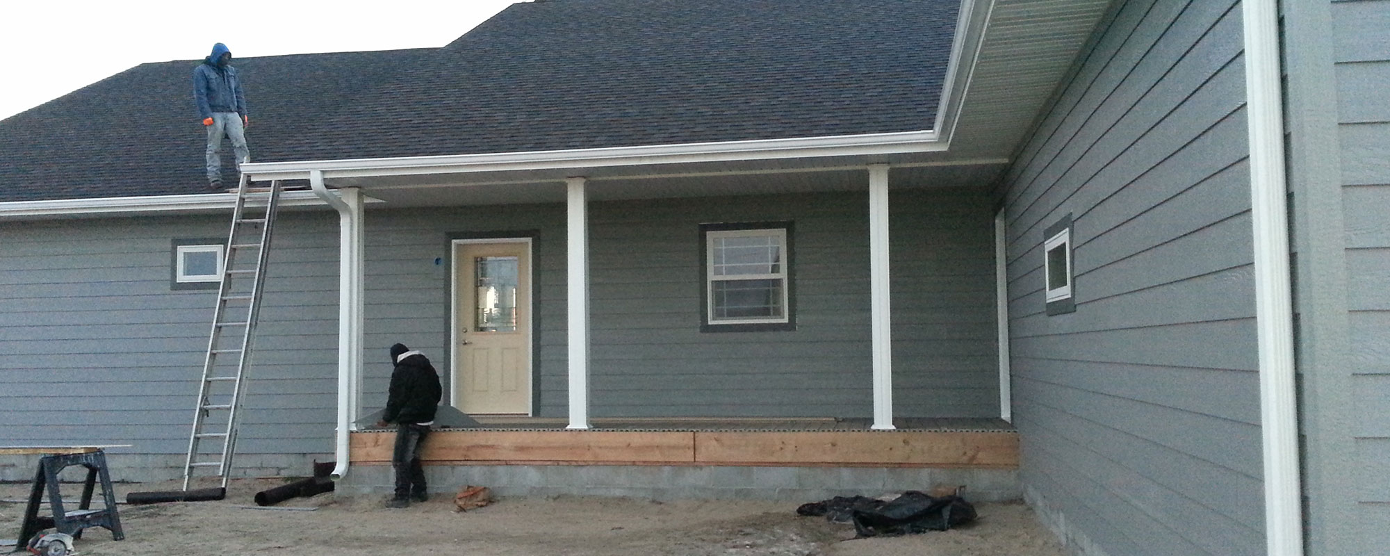 People Working On House